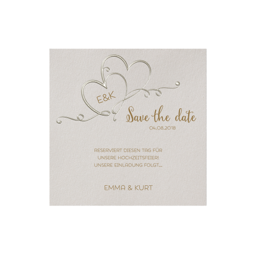 "Save the Date"-Karte (4 Stück) - EX 726553