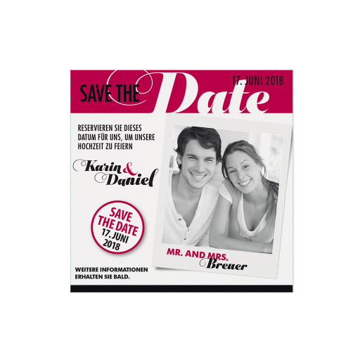 "Save the Date"-Karte (4 Stück) - EX 726509