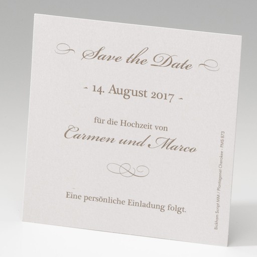 "Save the Date"-Karte (4 Stück) - EX 726590