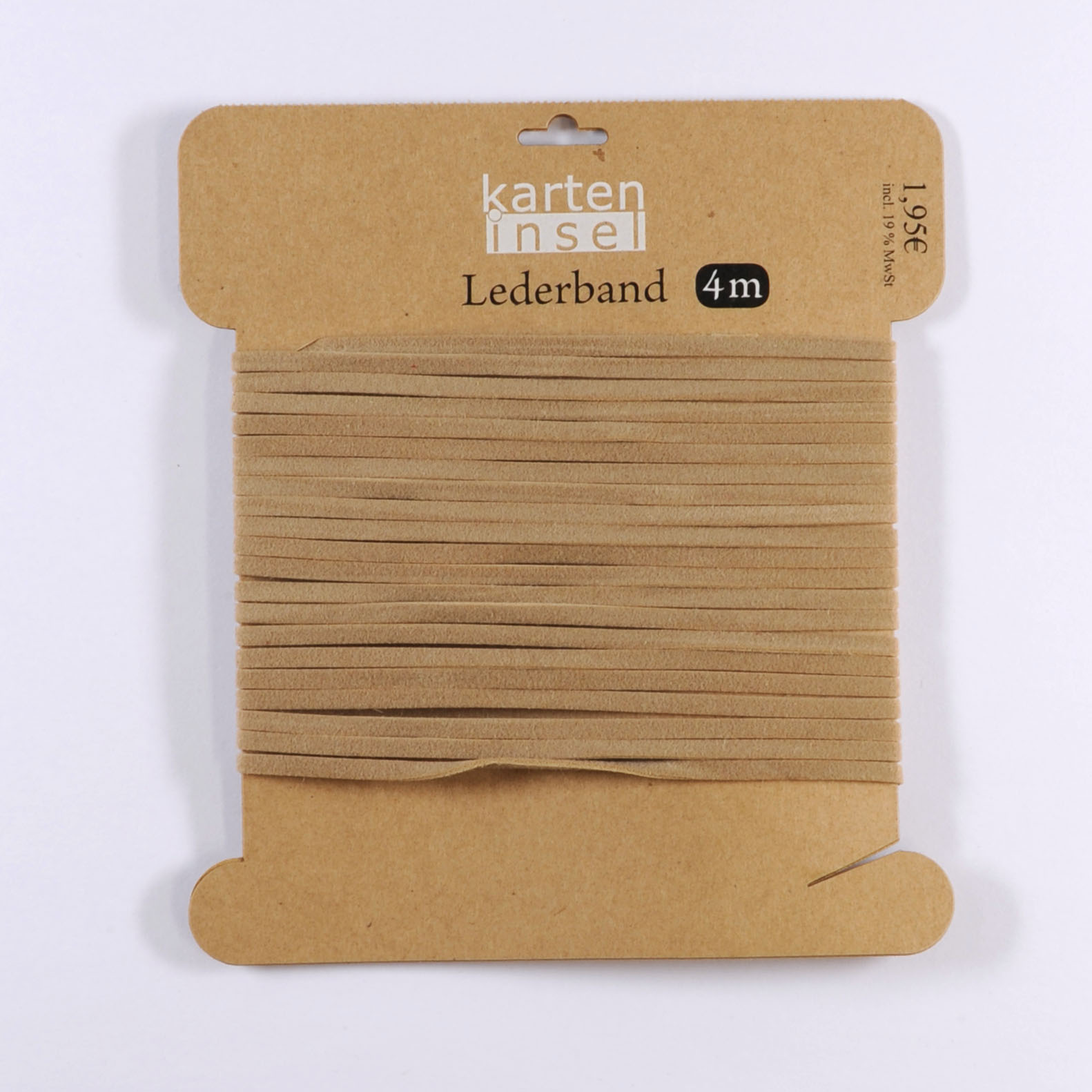 Lederband hellbraun - 4 m