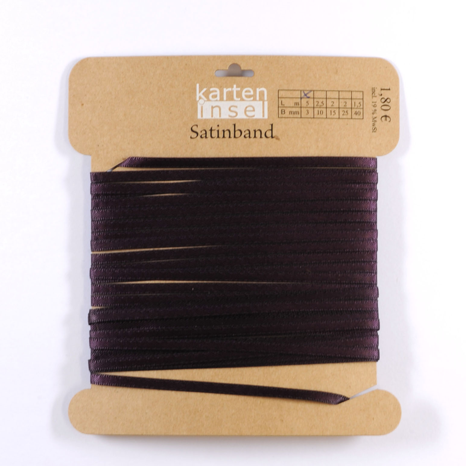 Satinband lila - 3 mm - 5 m