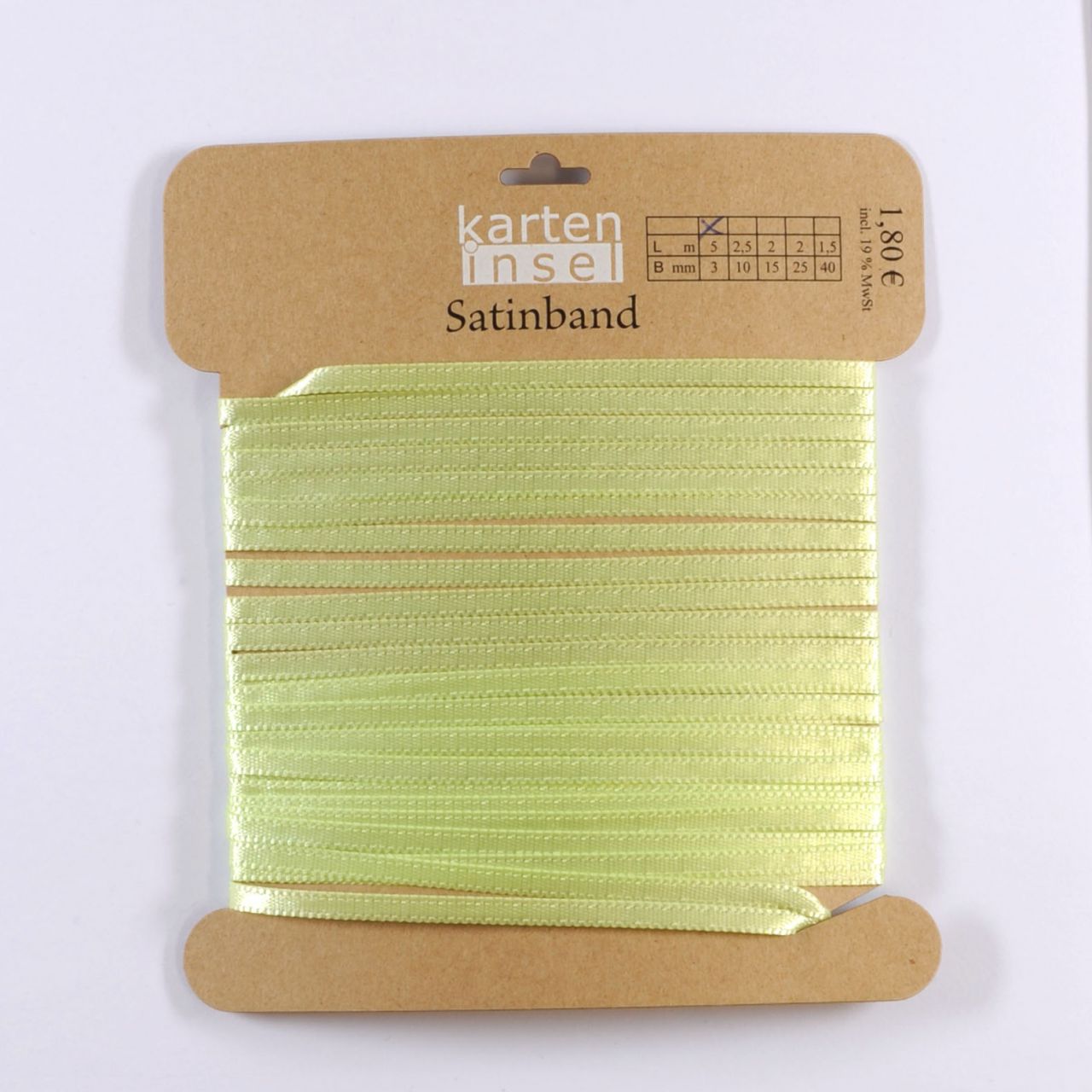 Satinband mint - 3 mm - 5 m