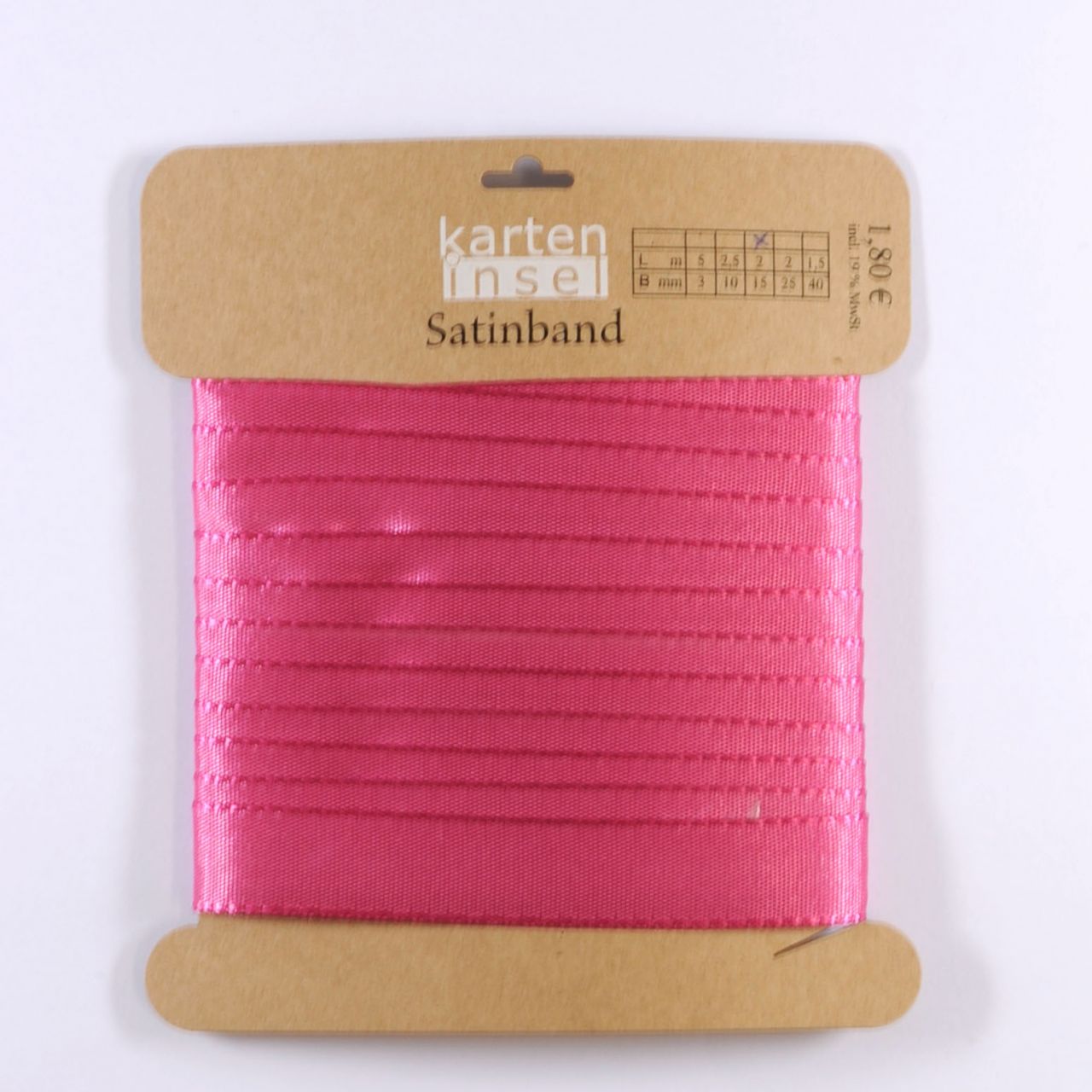 Satinband pink - 15 mm - 2 m