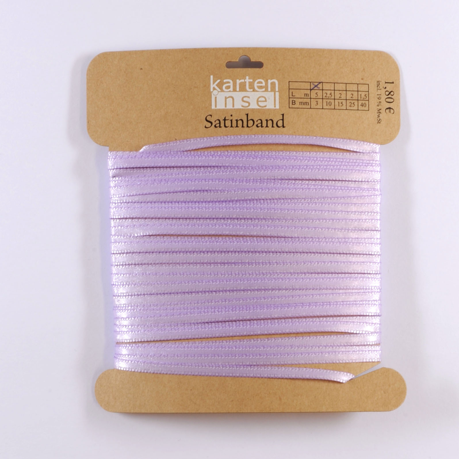 Satinband flieder - 3 mm - 5 m