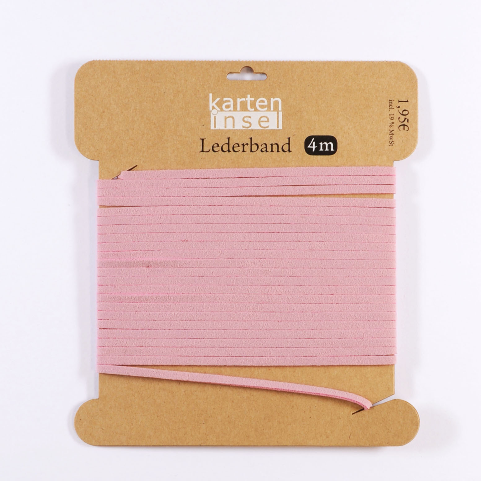 Lederband altrosa - 4 m