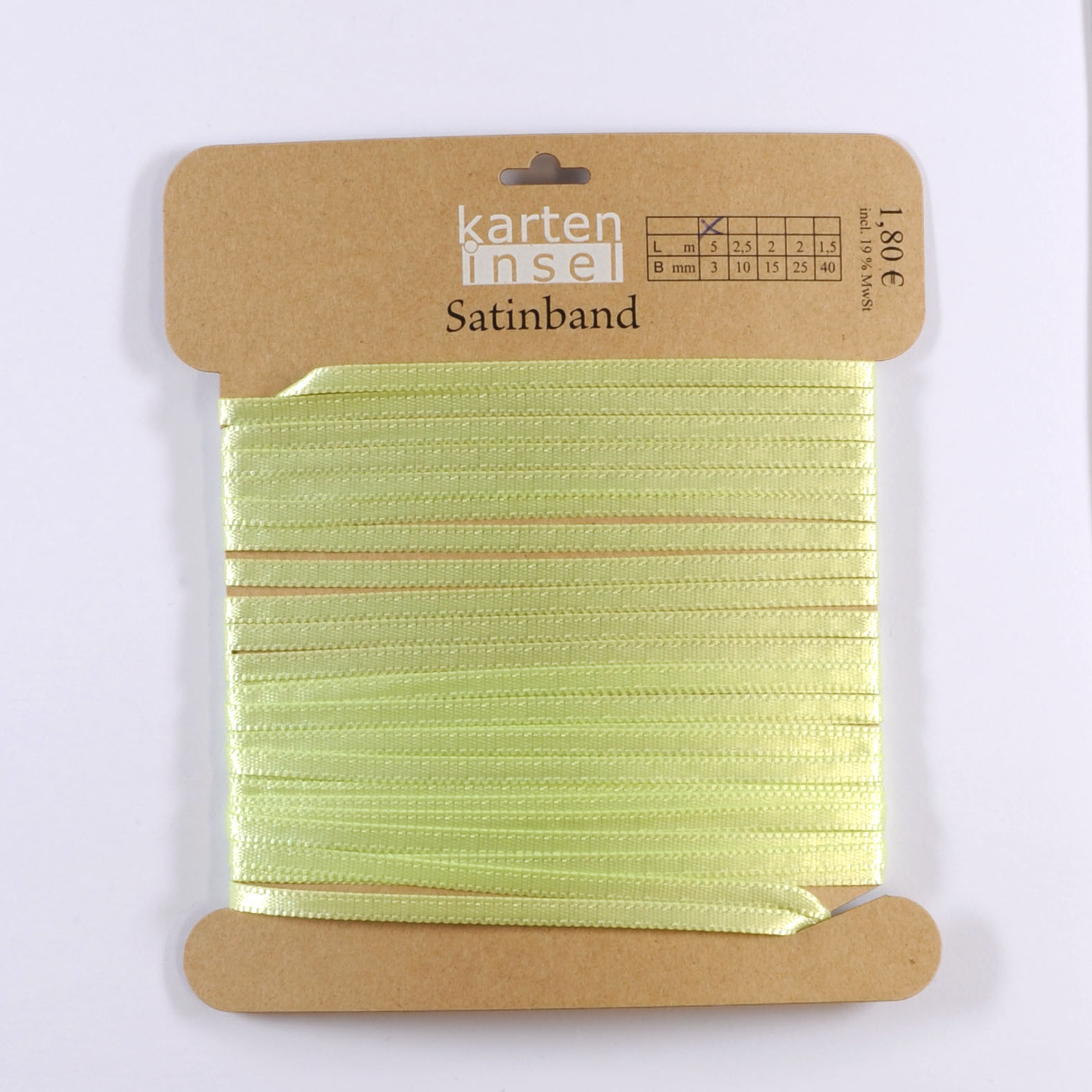 Satinband mint - 3 mm - 5 m
