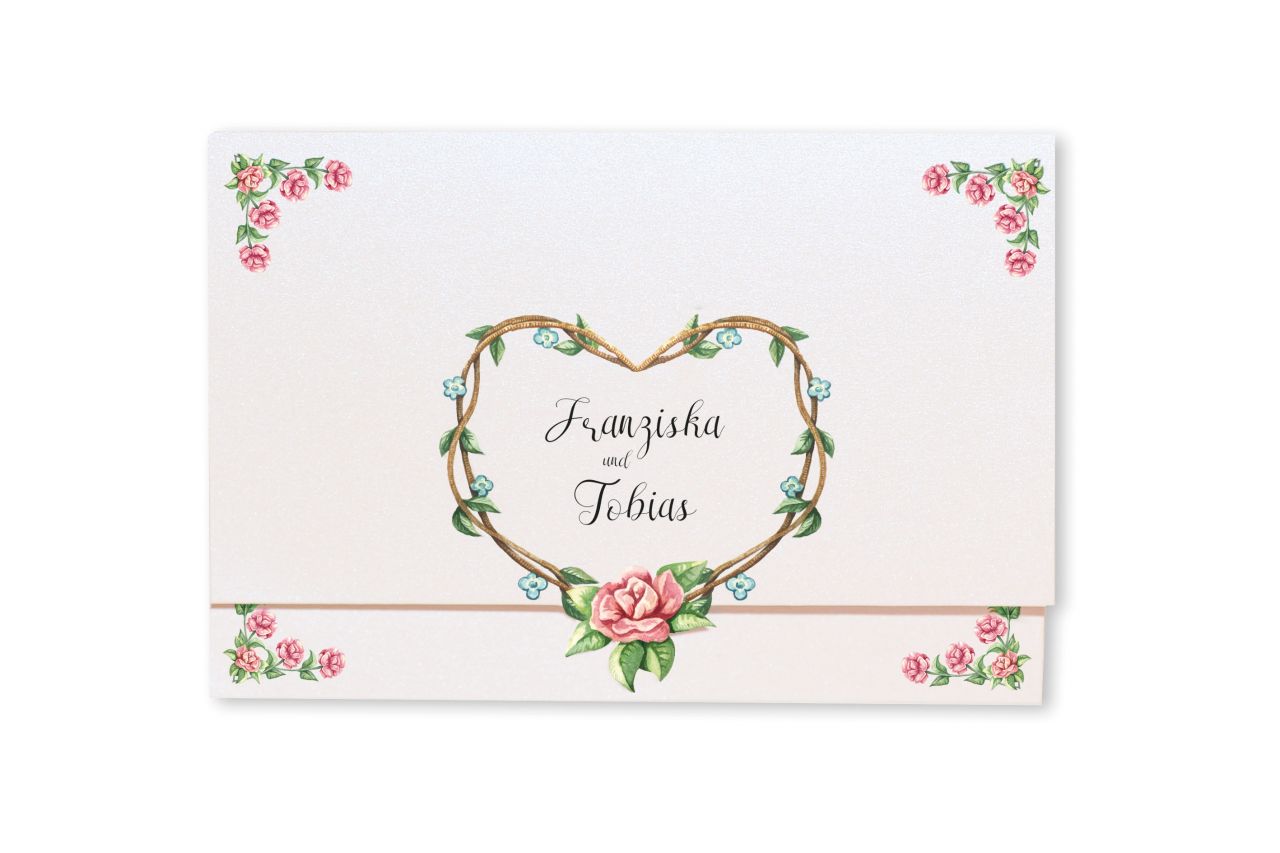 Mit sehr viel Liebe zum Detail ist die Hochzeitskarte Liebliche Blümchen angefertigt und wird zu Ihrem persönlichen Hingucker. Jetzt online erhältlich.
