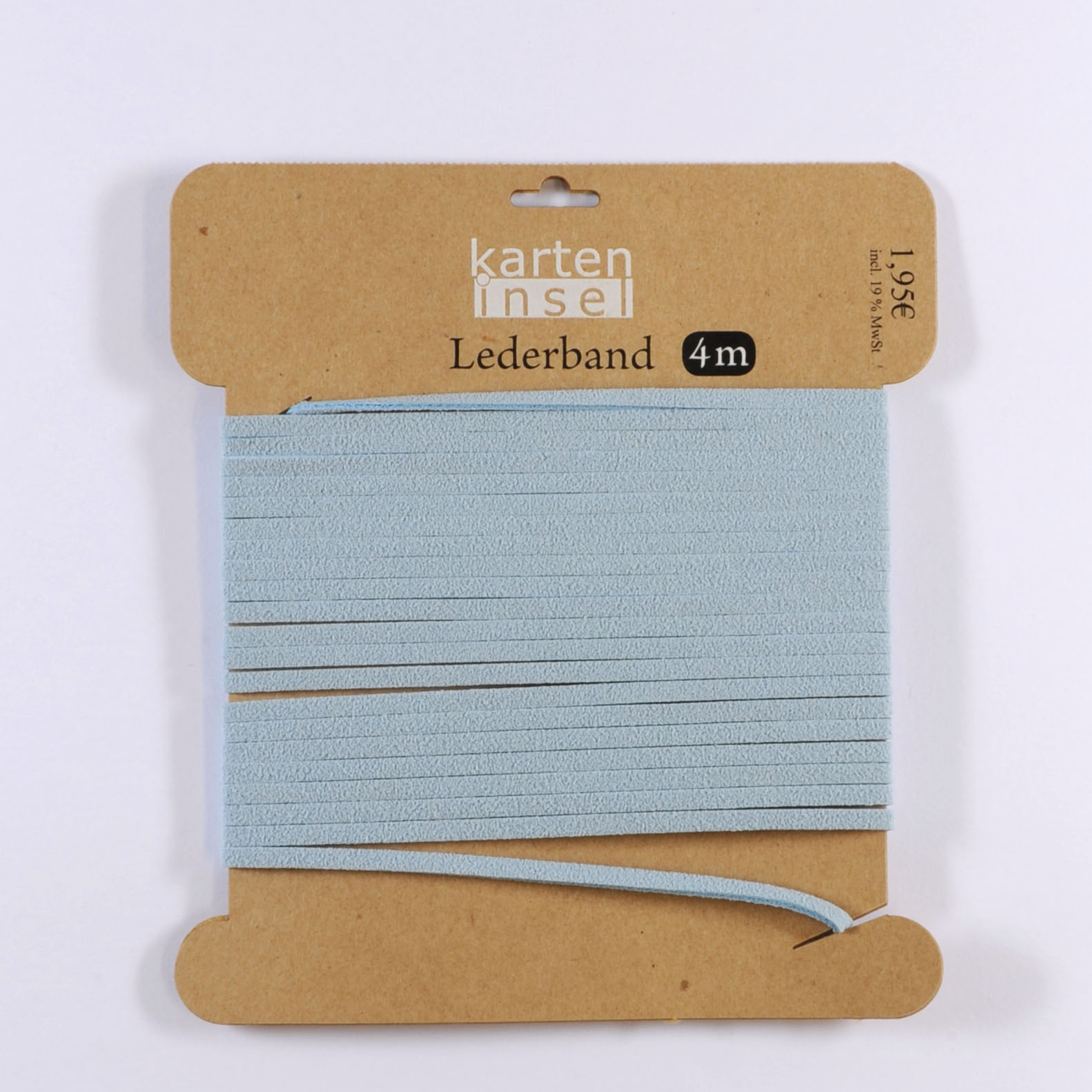 Lederband blau - 4 m