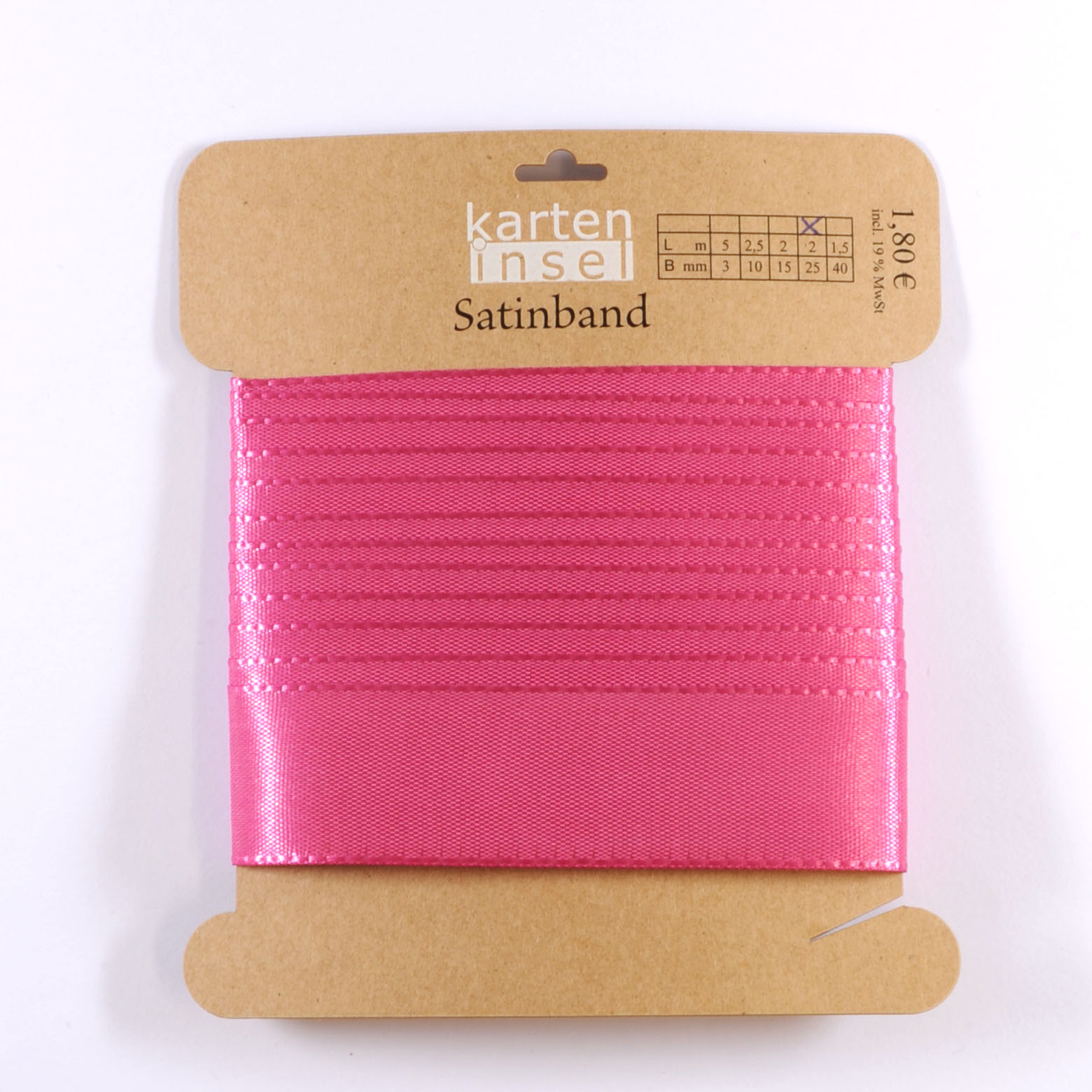 Satinband pink - 25 mm - 2 m